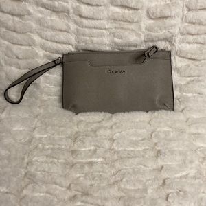 Calvin Klein Genuine Leather Wristlet